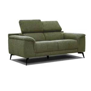 COURTOIS LAVILLE Canape droit 2 places tissu vert - Fiero pas cher