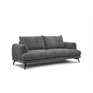 COURTOIS LAVILLE Canapé droit 3 places tissu graphite - ADRIA pas cher