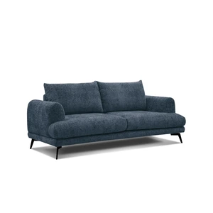 COURTOIS LAVILLE Canapé droit 3 places tissu bleu marine - ADRIA pas cher