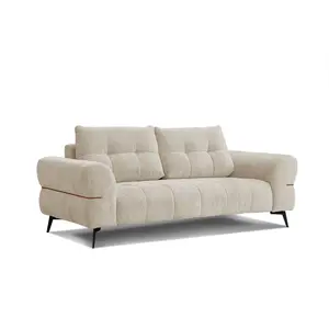 Canapé 3 places xxl tissu beige - salvini pas cher