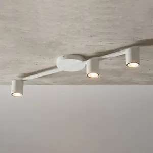 SIGMA Spot pour plafond Sky, à 3 lampes, blanc pas cher
