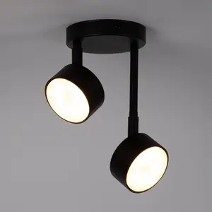 SIGMA Spot pour plafond Nemo, 21 cm, à 2 lampes, noir, mobile, GX53 pas cher