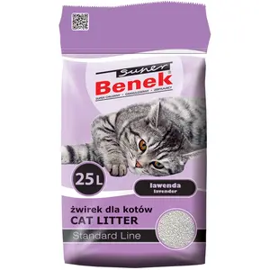 Litière Super Benek Lavande pour chat - 25 L (20 kg environ)Vendu parzooplus