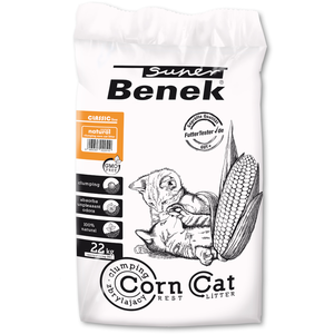 Comparateur de prix : Merkloos / Sans marque Litière 35L (22.5kg) Super Benek Corn Cat Natural pour chat