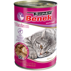 10 x 415 g Super Benek Chunks sans céréales en sauce, au gibier, nourr... pas cher