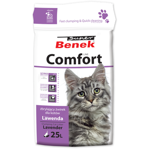 Litière Super Benek Comfort, senteur lavande pour chat - 25 lVendu parzooplus