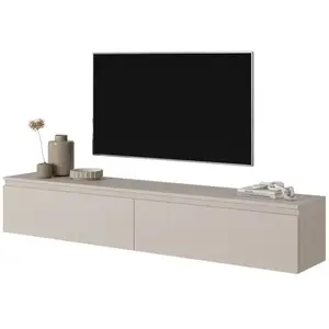 SELSEY Meuble TV - SENEY - 175 cm - taupe (gris-beige) pas cher