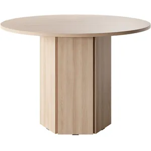 Comparateur de prix : SELSEY Table ronde - HEXA - 110 cm - Chêne de Lindberg