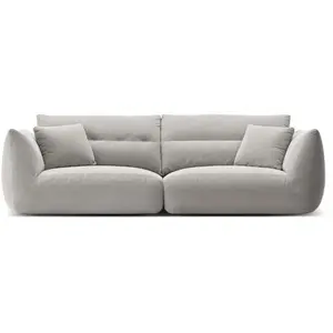 CXL BY CHRISTIAN LACROIX Canapé modulable "Maurie" 4 places en chenille gris clair TU pas cher