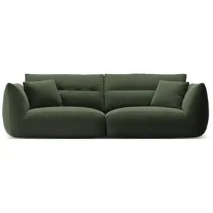 CXL BY CHRISTIAN LACROIX Canapé modulable "Maurie" 4 places en chenille vert mousse TU pas cher