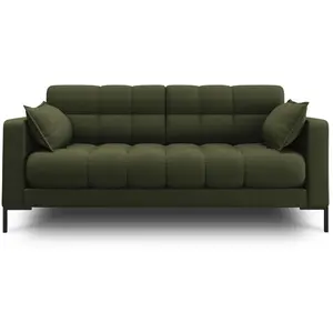 Micadoni Home Canapé 2 places en tissu structurel vert pas cher