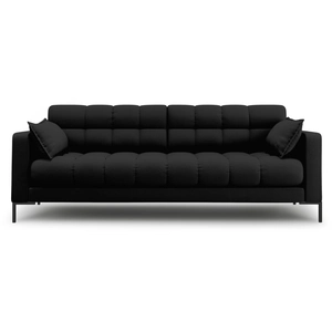 Micadoni Home Canapé 3 places en tissu structurel noir pas cher