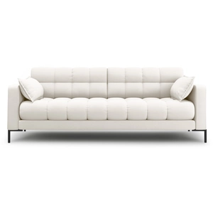 Micadoni Home Canapé 3 places en tissu structurel beige clair pas cher