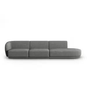 Comparateur de prix : CXL by Christian Lacroix Canapé modulable droit 4 places en tissu chenille gris foncé