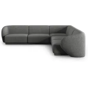 Comparateur de prix : CXL by Christian Lacroix Canapé d'angle modulable symétrique 6 places en chenille gris foncé