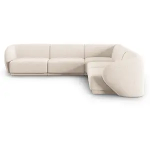 Comparateur de prix : CXL by Christian Lacroix Canapé d'angle modulable symétrique 6 places en chenille beige clair