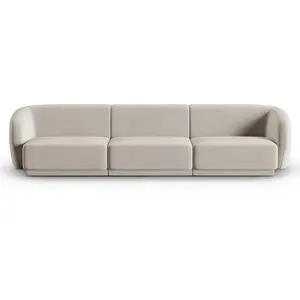 CXL by Christian Lacroix Canapé modulable 3 places en velours beige pas cher