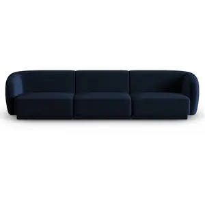 CXL by Christian Lacroix Canapé modulable 3 places en velours bleu roi pas cher
