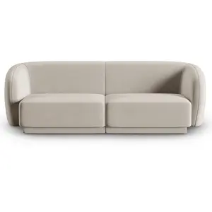 CXL by Christian Lacroix Canapé modulable 2 places en velours beige pas cher
