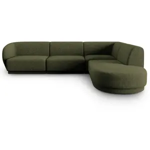 Comparateur de prix : CXL by Christian Lacroix Canapé d'angle droit 5 places en tissu chenille vert chiné