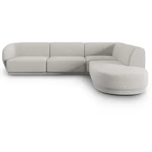 Comparateur de prix : CXL by Christian Lacroix Canapé d'angle droit 5 places en tissu chenille argent chiné