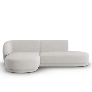 CXL by Christian Lacroix Canapé d'angle modulable gauche 4 places tissu chenille argent chiné