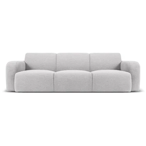 Micadoni Home Canapé 3 places en tissu bouclé gris clair pas cher