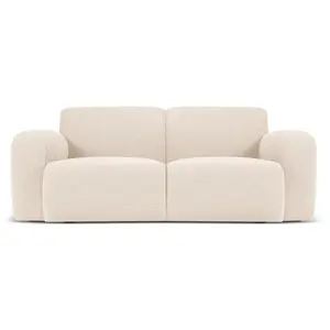 Micadoni Home Canapé 2 places en tissu bouclé beige pas cher