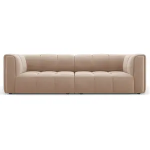 Maison Héritage - Canapé Modulaire Velours Adams 3 Places beige - 226x... pas cher