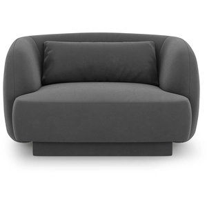 Comparateur de prix : Cosmopolitan Design - Fauteuil Velours Tulum gris - 109x85x74 cm T.U