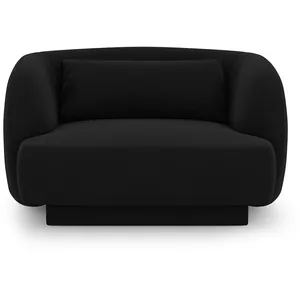 Comparateur de prix : Cosmopolitan Design - Fauteuil Velours Tulum noir - 109x85x74 cm T.U