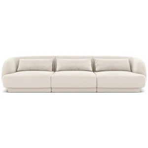 Cosmopolitan design Canapé droit Tulum 3 places - Beige pas cher