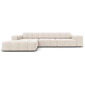 Cosmopolitan Design - Canapé d'angle Gauche Velours Chicago 4 Places b...