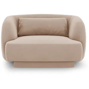 Comparateur de prix : Cosmopolitan Design - Fauteuil Velours Tulum beige - 109x85x74 cm T.U
