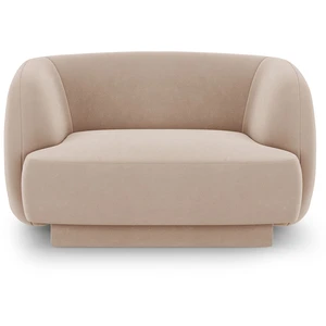 Micadoni Home Fauteuils en tissu velours cappuccino