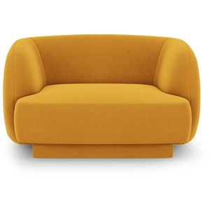 Micadoni Home Fauteuils en tissu velours jaune