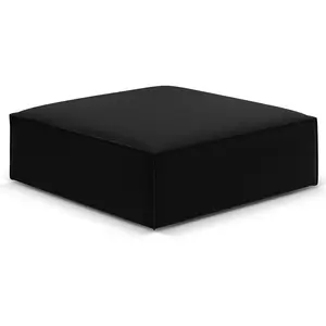 Mazzini Sofas - Pouf Velours Vanda noir - 100x80x36 cm OS