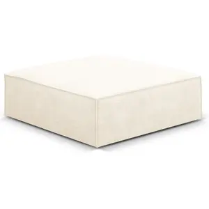 Mazzini Sofas - Pouf Vanda beige clair - 100x80x36 cm OS
