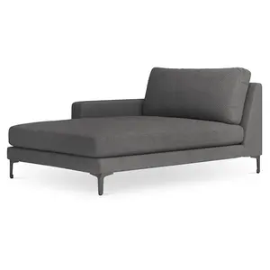 Mazzini Sofas - Chaise Longue Gauche Venus gris foncé - 160x104x90 cm OS pas cher