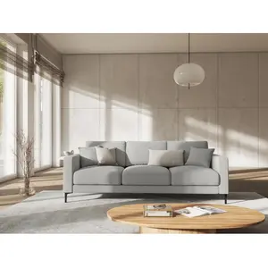 Mazzini Sofas - Canapé Venus 3 places Gris Clair - 220x92x90 OS pas cher