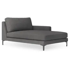 Mazzini Sofas - Chaise Longue Droite Venus gris foncé - 160x104x90 cm OS pas cher