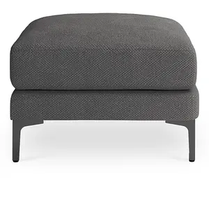 Mazzini Sofas - Pouf Venus gris foncé - 65x65x47 cm OS
