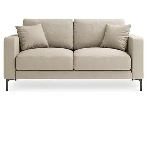 Mazzini Sofas - Canapé Venus 2 Places beige - 158x92x90 cm OS pas cher