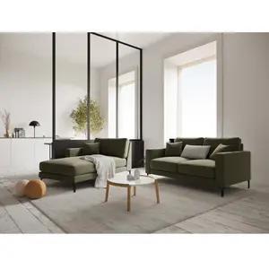 Mazzini Sofas - Canapé velours Venus 2 places Vert - 158x92x90 cm OS pas cher