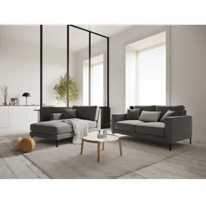 Mazzini Sofas - Canapé velours Venus 2 places Gris Clair - 158x92x90 cm OS pas cher