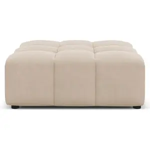 Comparateur de prix : CXL by Christian Lacroix Pouf en tissu velours beige clair