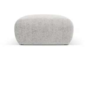 Maison Héritage - Pouf Theo 1 Place gris clair - 75x75x36 cm OS