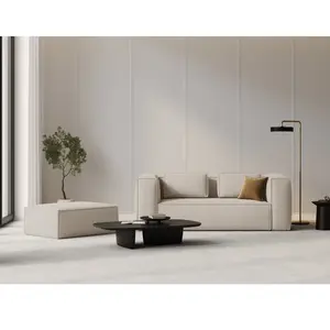 Mazzini Sofas - Pouf Verbena 1 place Beige - 100x69x40 OS