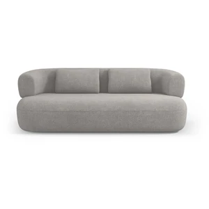 Micadoni Home Canapé 3 places en tissu bouclé gris clair pas cher