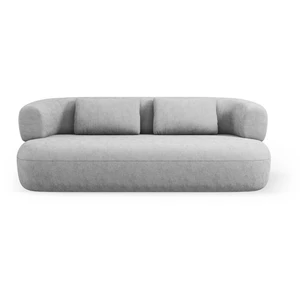 Micadoni Home Canapé 3 places en tissu chenille argent pas cher